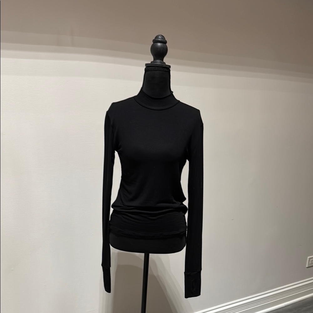 Chic Black Long Sleeve Women's Top